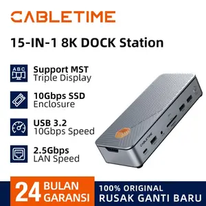 CABLETIME Multiport Docking Station Hub with Enclosure SSD For Mac Exclusive Series