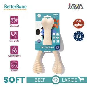 BetterBone Soft Beef hypoallergenic All Natural Dog Chew Toy Mainan Anjing Gigitan Tulang tanpa Nylon