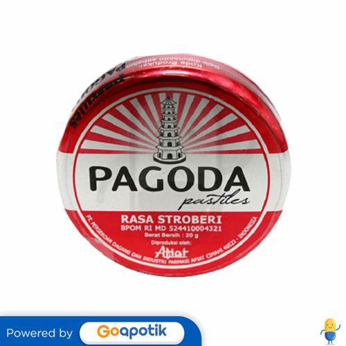 Gambar PAGODA PASTILES RASA STRAWBERRY 20 GRAM KALENG dari Apotek Shakila by GoApotik Kab. Lampung Selatan Tokopedia
