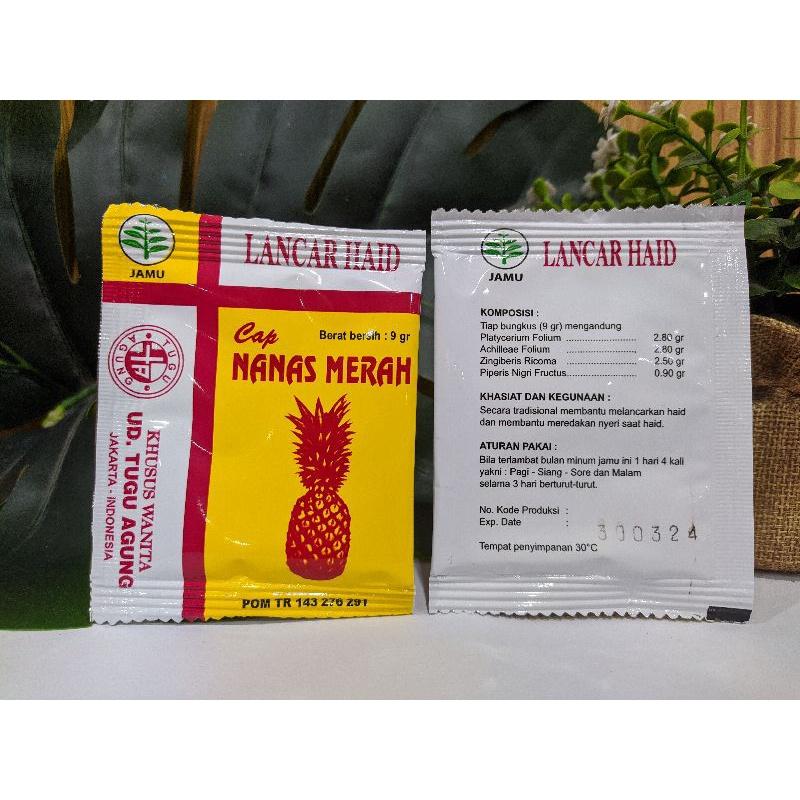 Jamu Lancar Haid Cap Nanas Merah ( 1 pack isi 10 sachet)