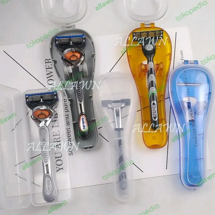 Travel Case Kotak Gillete Fusion Mach Sarung Proglide Pelindung tutup - TransparanKotak 1