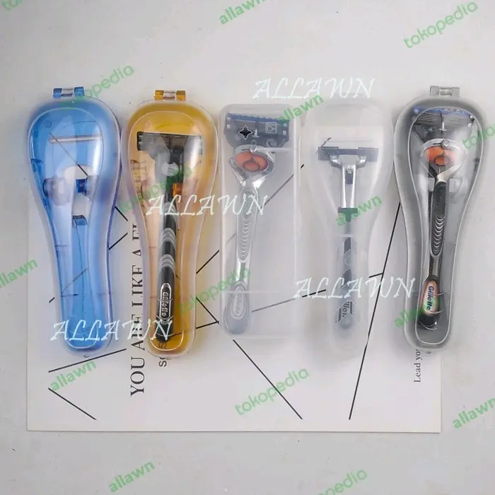 Travel Case Kotak Gillete Fusion Mach Sarung Proglide Pelindung tutup - TransparanKotak 0