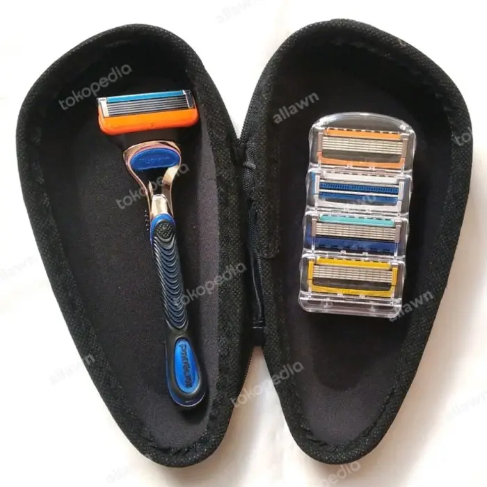 Travel Case Kotak Gillete Fusion Mach Sarung Proglide Pelindung tutup - TransparanKotak 7