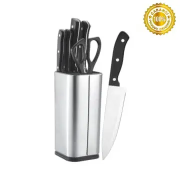 Set 5pcs Pisau + 1 Gunting Lengkap Alat Dapur Stainless ORIGINAL