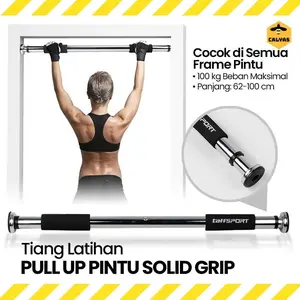 Tiang Latihan Pull Up Pintu Door Gym Bar Solid Grip 62-100cm