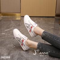 Gambar JOANNE Comfy Sneakers Shoes #JN2288 - WHITE/BLUE, 36 dari JOANNE.ID Kota Tangerang 4 Tokopedia