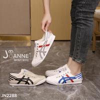 Gambar JOANNE Comfy Sneakers Shoes #JN2288 - WHITE/BLUE, 36 dari JOANNE.ID Kota Tangerang 1 Tokopedia