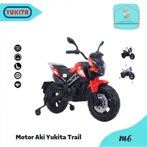 Mainan Motor Aki Anak Yukita M6 Trail Ban Karet