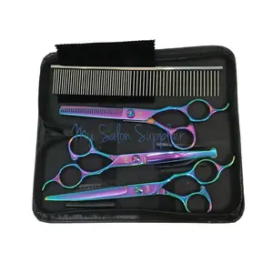1 Set Gunting isi 5 Abalon Grooming animal Perawatan Bulu Anjing / Kucing