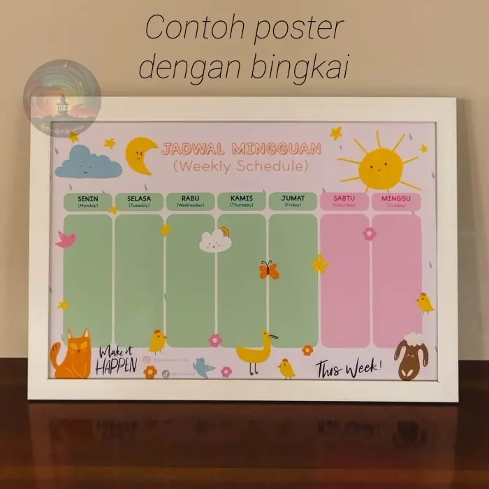 Poster HIJAIYAH Pendidikan Anak TK PAUD SD Bilingual Dua Bahasa 3