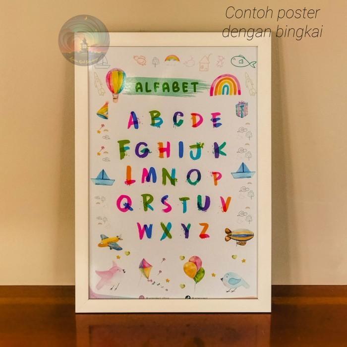 Poster HIJAIYAH Pendidikan Anak TK PAUD SD Bilingual Dua Bahasa 1