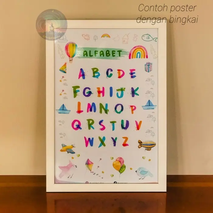 Poster HIJAIYAH Pendidikan Anak TK PAUD SD Bilingual Dua Bahasa 1