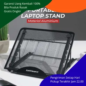Portable laptop stand penyangga tablet laptop ipad macbok bahan metal