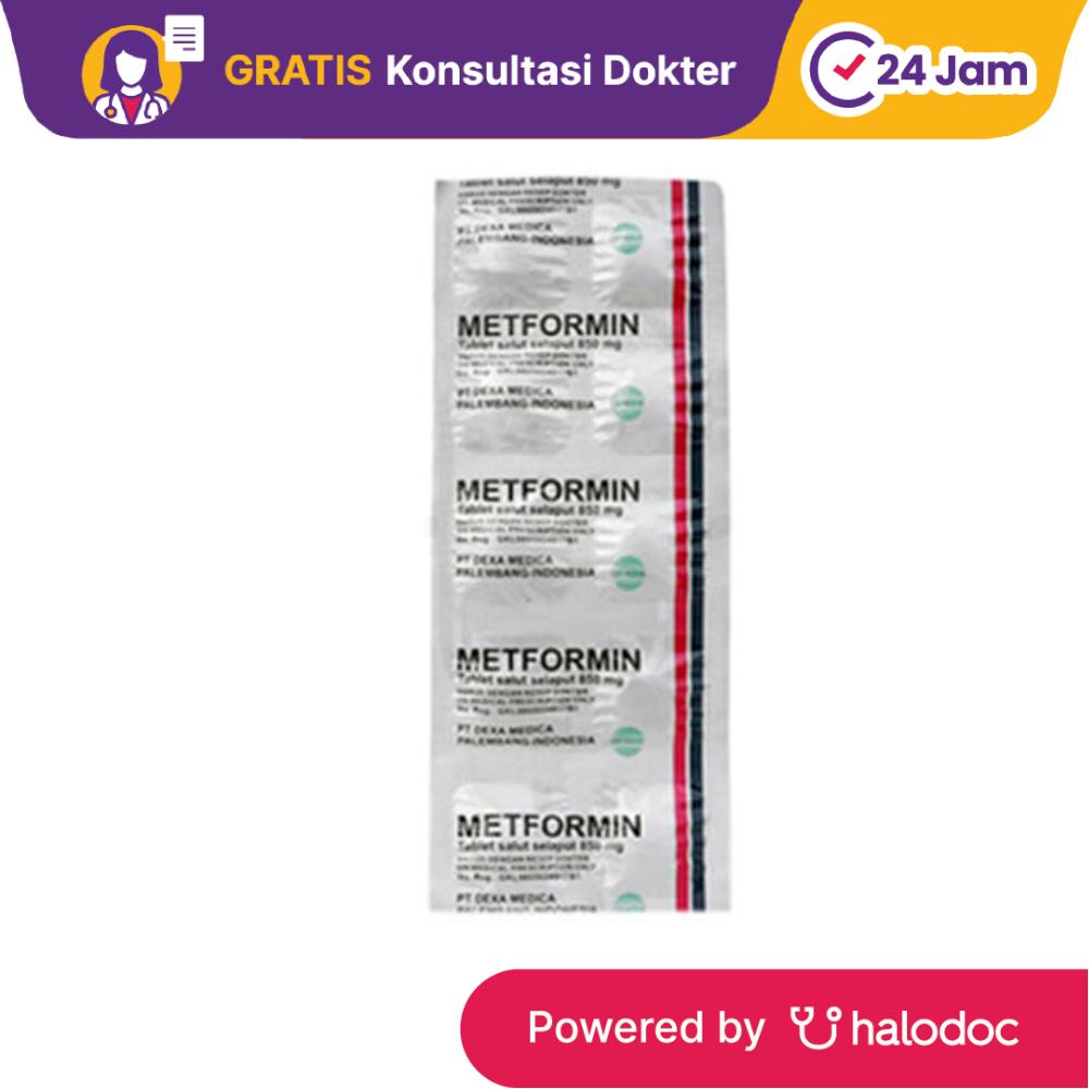 Metformin 850 mg 10 Tablet - Diabetes - Halodoc