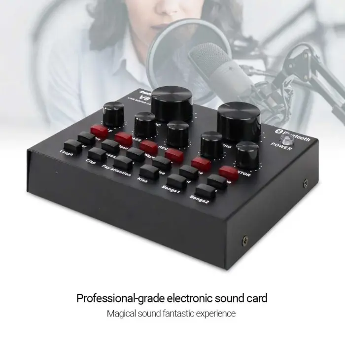 taffSTUDIO V8u Sound Card Bluetooth Mic Audio taff STUDIO Soundcard V8 1
