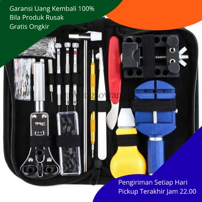 Paket Lengkap Peralatan Reparasi Jam Tangan Watch Repair Tool Kit Set