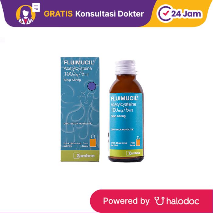Fluimucil Dry Syrup 75 ml - Obat Batuk & Flu - Halodoc