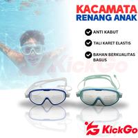Gambar KickGo Kacamata Renang Bigframe Anak Remaja Swimming Glasses Lensa Bening Anti Fog - Putih Biru dari KickGoOfficialStore Kab. Tangerang 1 Tokopedia