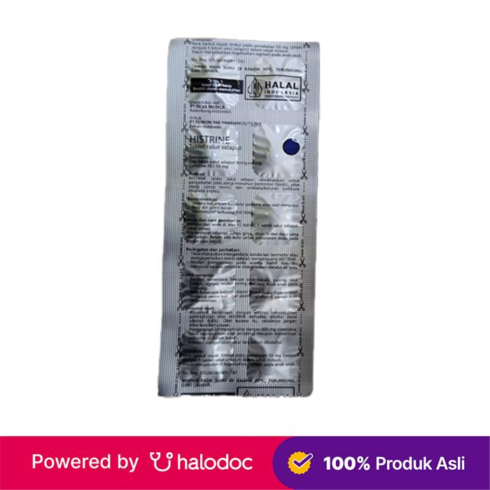 Histrine 10 mg 10 Tablet - Obat Alergi - Halodoc