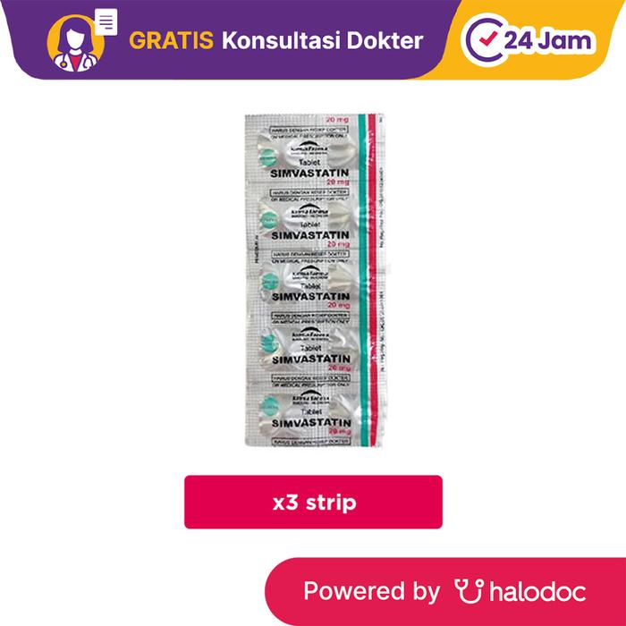 Gambar Simvastatin 20 mg Box 30 Tablet dari Apotek Medika Prima Tambora Kota Administrasi Jakarta Barat Tokopedia