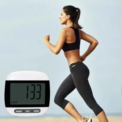 Pedometer Digital Multifungsi untuk Menghitung Langkah dan Aktivitas Harian - Hitam