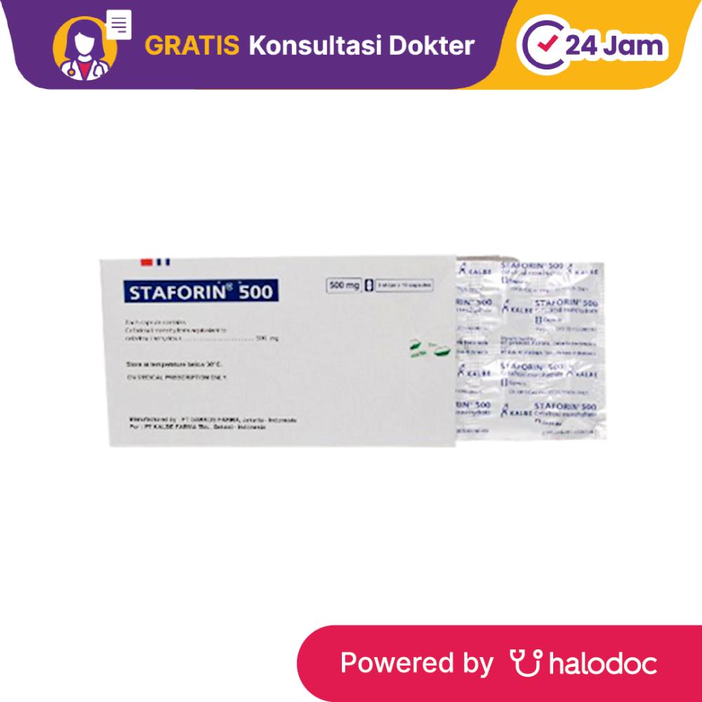 Staforin 500 mg 10 Kapsul - Antibiotik - Halodoc