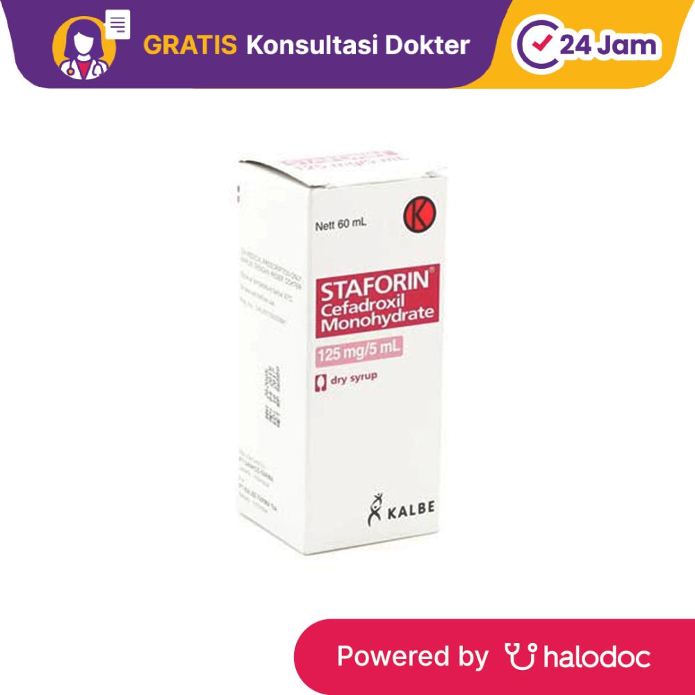 Staforin 125 mg Dry Sirup 60 ml - Antibiotik - Halodoc