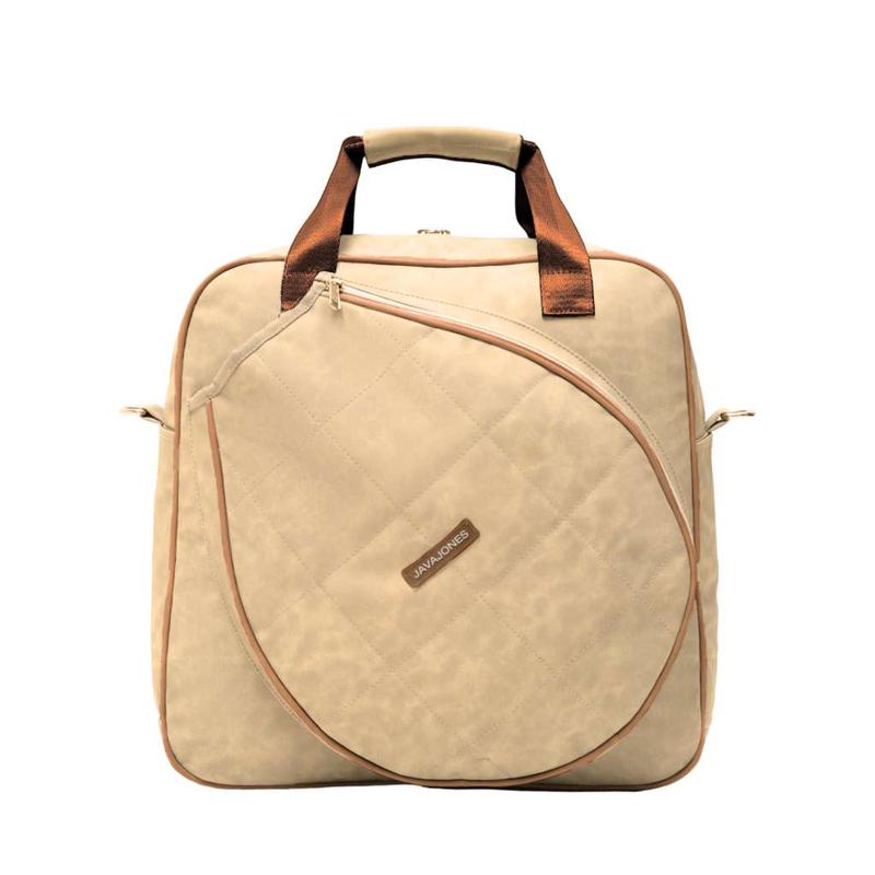 JAVAJONES Tennis Bag Two Ways Fritz Beige Leather - Shop | Tokopedia