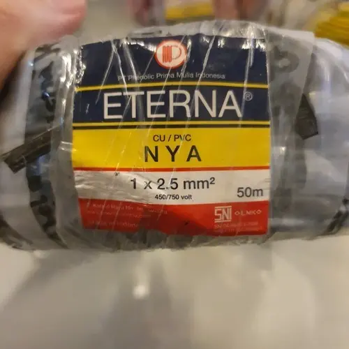 Eterna Kabel Listrik Kawat / Engkel / NYA 2.5mm 2.5 mm 50m 0