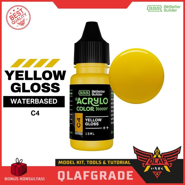 Gambar ACRYLO YELLOW C4 COLOR Cat ACRYLIC Handbrush Airbrush Gundam Model Kit dari Wahkhilaf Kota Surabaya Tokopedia