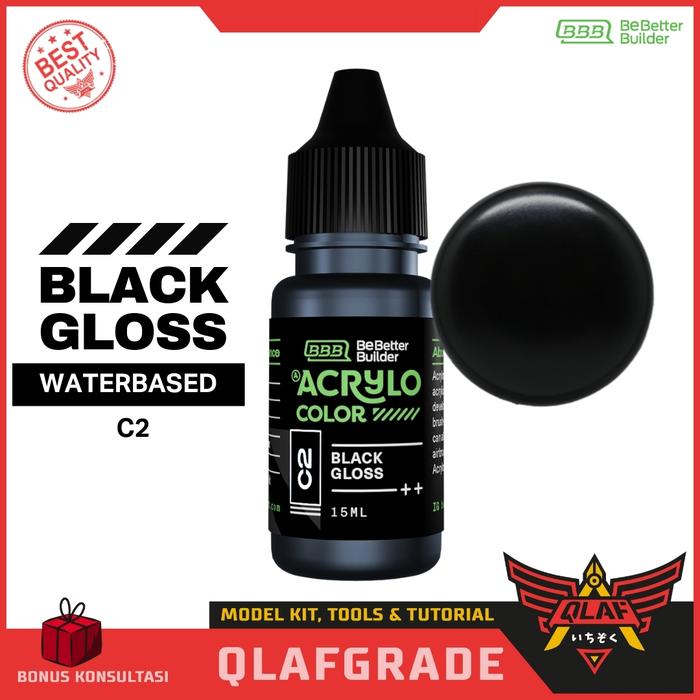 Gambar ACRYLO BLACK C2 Cat ACRYLIC Hand brush Airbrush Gundam Model Kit hitam dari Wahkhilaf Kota Surabaya Tokopedia