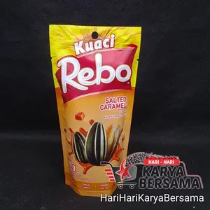 KUACI REBO SUNFLOWER SEEDS SALTED CARAMEL POUCH 70GR