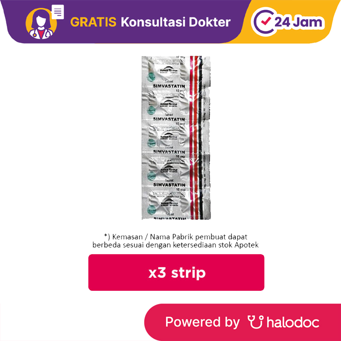 Gambar Simvastatin 10 mg Box 30 Tablet dari Apotek Medika Prima Tambora Kota Administrasi Jakarta Barat Tokopedia