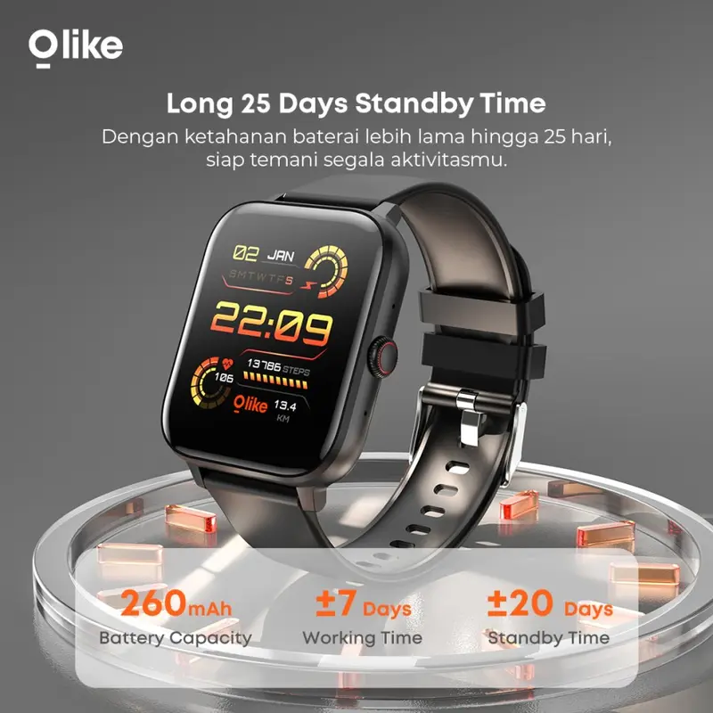 OLIKE META S1 Smartwatch Hd Screen Custom Face Water Resistant Ip68 Bluetooth Call 4