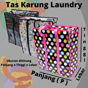 Tas KARUNG LAUNDRY BELANJA Shoping Travel Bag Besar Jumbo Tas Londry Karung Terpal Jumbo