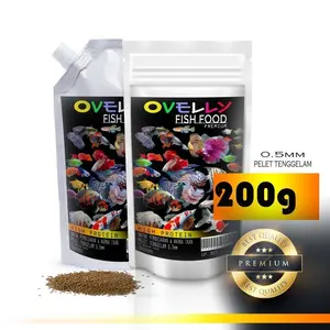 Ovelly fish food Pelet ikan hias kecil protein tinggi 0.5mm mulai 100g sampai 1kg RF249
