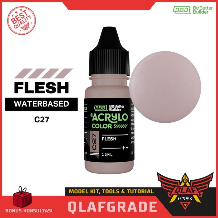 Gambar ACRYLO FLESH C27 cat gundam best hand brush airbrush model kit dari Wahkhilaf Kota Surabaya Tokopedia