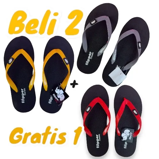 SUPER PROMO SANDAL JAPIT JEPIT KARET FILPER FLIPPEER BELI 2 GRATIS 1 CEWEK COWOK EMPUK PREMIUM 6