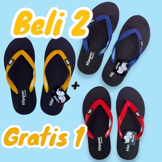 SUPER PROMO SANDAL JAPIT JEPIT KARET FILPER FLIPPEER BELI 2 GRATIS 1 CEWEK COWOK EMPUK PREMIUM 8