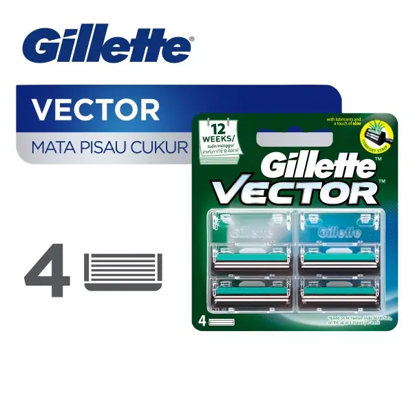 Gillette Vector Catridge 4 Pcs