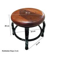 Gambar Kursi Kayu Besi 30cm Pendek - cokelat dari manolistore Kota Surabaya 2 Tokopedia