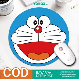Mousepad Karakter Lucu Mouse Pad Laptop/Komputer Bulat Anti Slip AK006