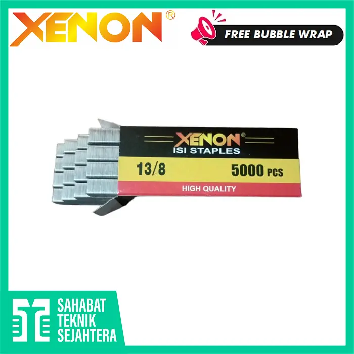 XENON Isi Staples 13/8 Mesin Paku Tembak U Mata Air Nailer Nail Gun Angin Stapler Sofa Jok Motor