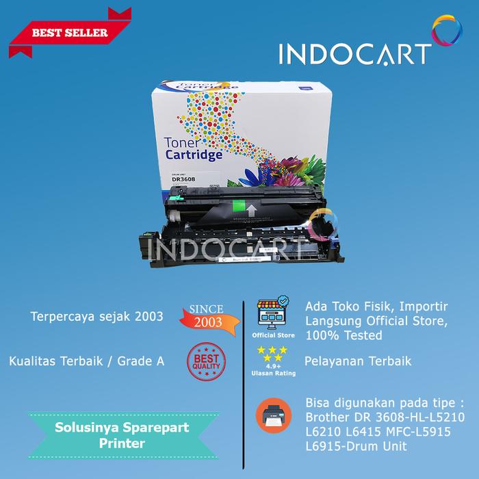 Gambar Toner Imaging Drum Compatible DR-3608 DR3608-HL-L5210 L6210 L6415 MFC-L5915 L6915 dari IndoCart HM2 Kota Administrasi Jakarta Pusat Tokopedia
