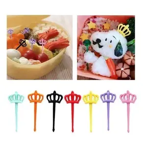 CROWN MAHKOTA Garpu Buah Tusuk Tusukan Bento Makanan Fruit Fork Picks