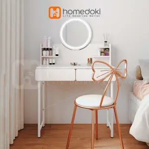 Homedoki Meja Rias/Meja Rias Aesthetic/Meja Rias Minimalis/Meja Rias Led/Meja Rias Lampu/Meja Rias Sliding/Meja Make up