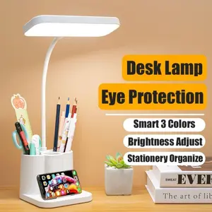EyeCare Multifungsi Flexible Usb Led Lampu Meja Belajar With PenHolder