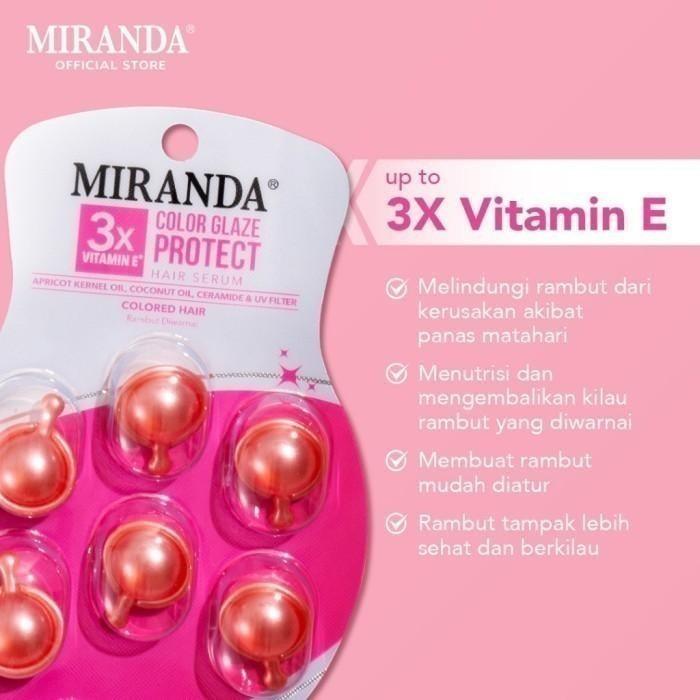 Jual KOM - Miranda Hair Serum Color Glaze Protect 6x1ml dengan 3X ...