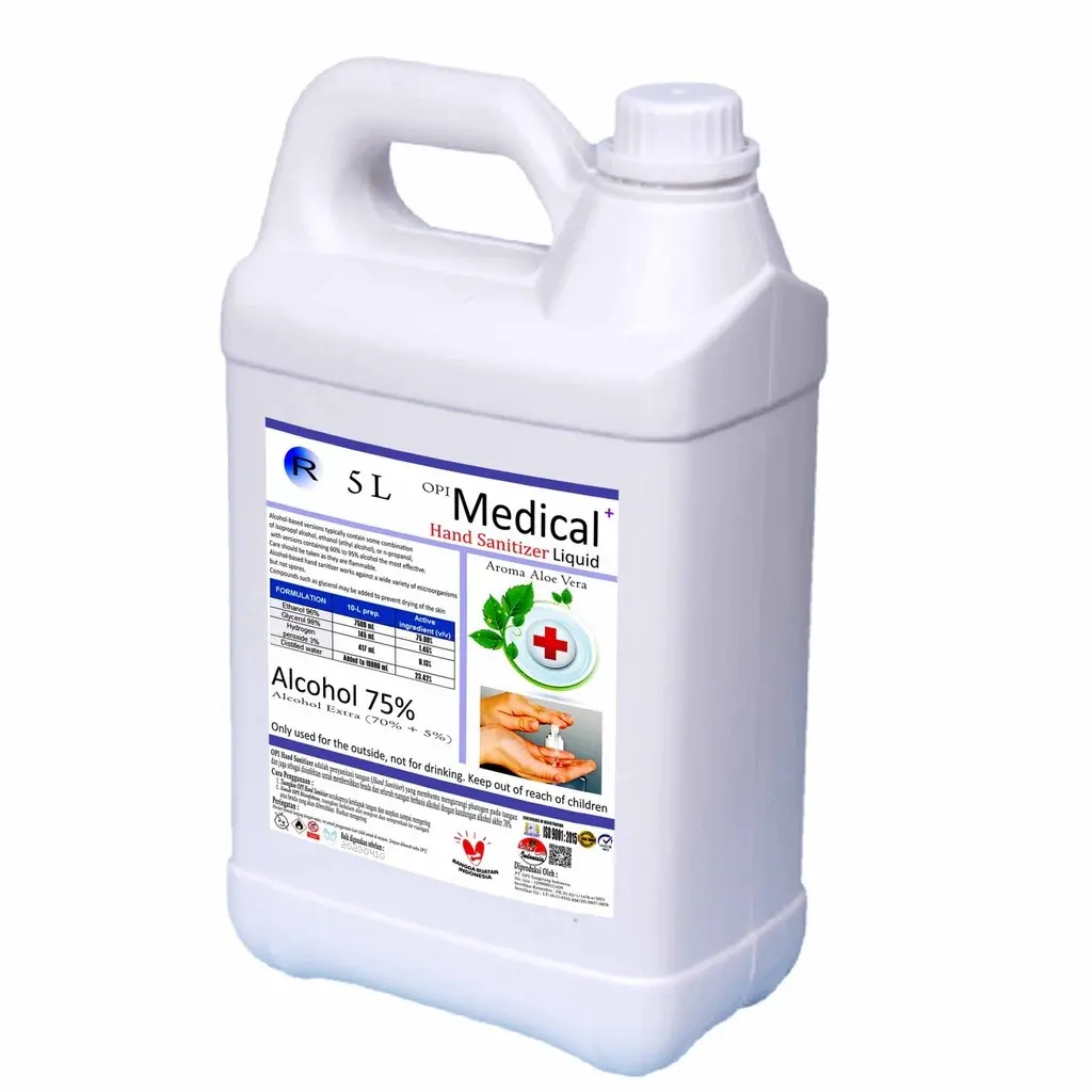 Hand sanitizer 5 Liter cair dan gel antiseptik alkohol 70% RF214