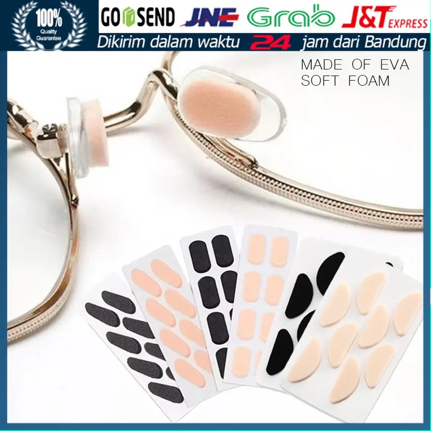 8Pcs Nosepad Kacamata Bantalan Penyangga Hidung Bahan Busa Eva Anti Slip Stiker Kacamata Penyangga Hidung
